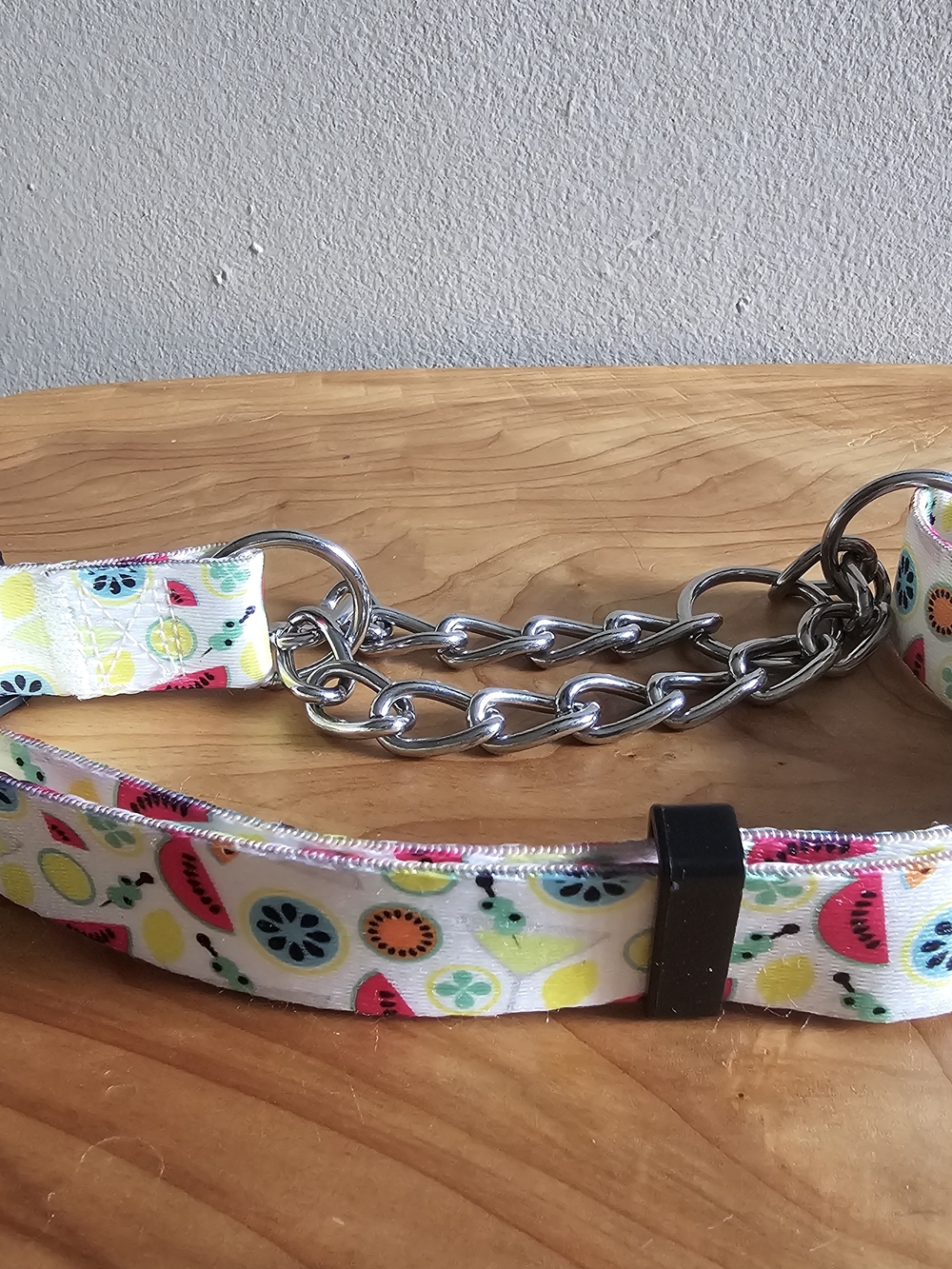 Colorful Fruit Print Martingale Dog Collar - Picture 3 of 5